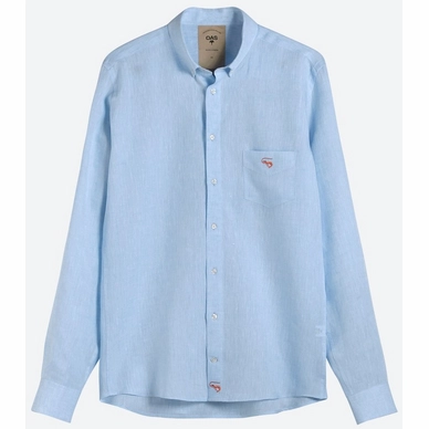 Shirt OAS Men Blue Shrimp Linen Shirt