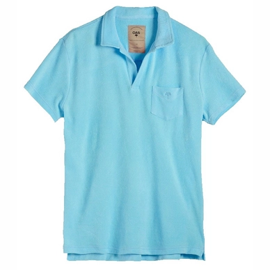 Poloshirt OAS Polo Terry Shirts Herren Solid Turquoise