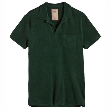 Polo OAS Men Solid Green Terry Shirt
