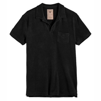 Poloshirt OAS Polo Terry Shirts Herren Solid Black