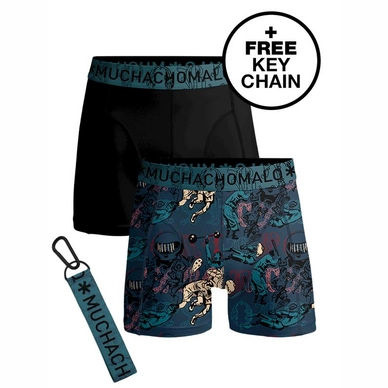 Boxer Shorts Muchachomalo Men Sports Print Black (2-Pack)