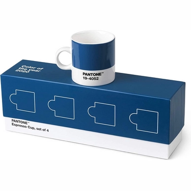 Espressokop Copenhagen Design Pantone Classic Blue 120 ml (4-delig)