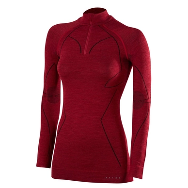 Sous-vêtement thermique Falke Women Wool-Tech Zip Shirt Ruby Rouge