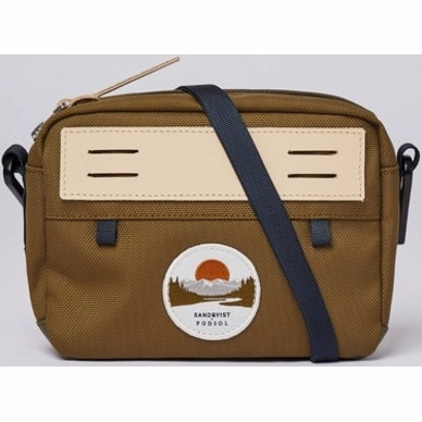 Schoudertas Sandqvist Rhodani Olive With Coating
