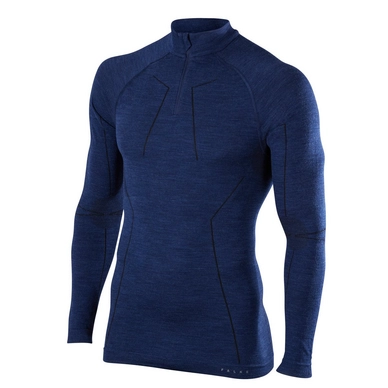 Ski Sweatshirt Falke Men Wool-Tech Zip Shirt Dark Night