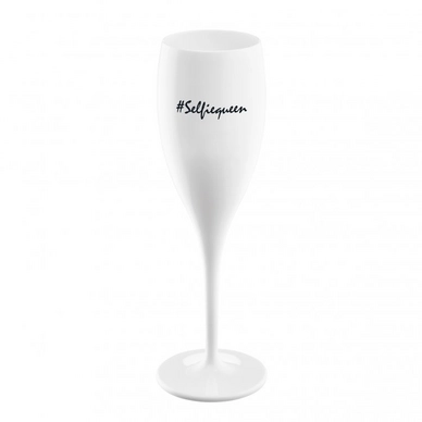 Champagneglas Koziol Cheers No. 1 Selfiequeen Cotton White (6-Delig)