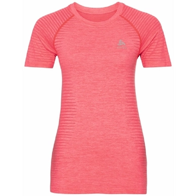 T-shirt de Sport Odlo Women SS Crew Neck Essential Seamless Pink