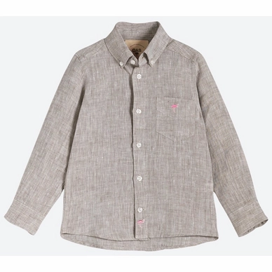 Hemd OAS Brown Flamingo Linen Shirt Kinder