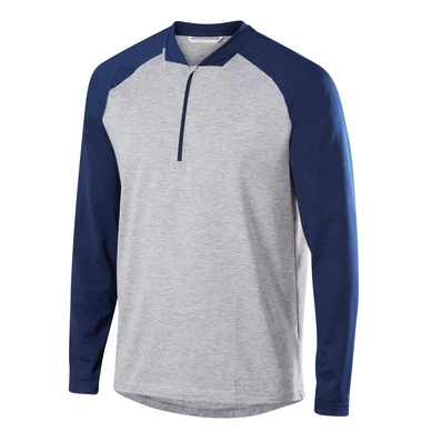 Running Shirt Falke Men Zip Shirt Grey Heather