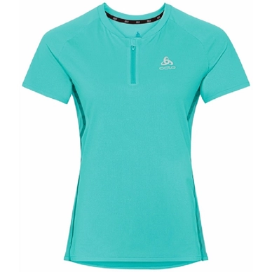 T-Shirt de Sport Odlo Women SS 12 Zip Axalp Trail Jaded