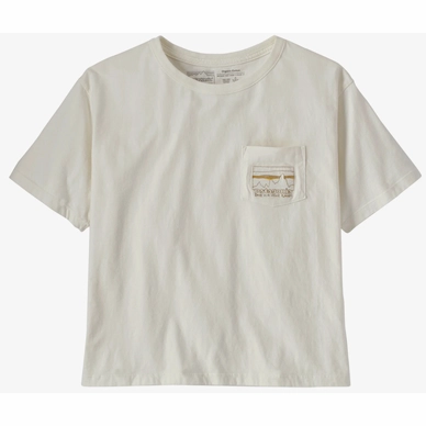T-Shirt Patagonia 73 Skyline Organic Easy Cut Pocket Tee Women Birch White