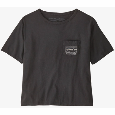 T-Shirt Patagonia Women 73 Skyline Organic Easy Cut Pocket Tee Encre Noir