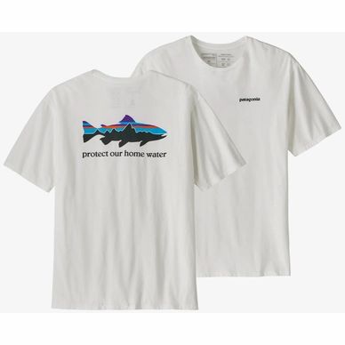 T-Shirt Patagonia Men's Home Water Trout Organic White