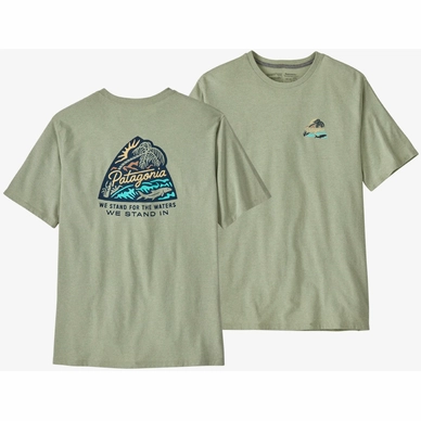 T-Shirt Patagonia Men's Take A Stand Responsibili Tee Bayou Badge Salvia Green