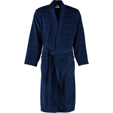 Badjas Cawö 3807 Uni Kimono Men Donkerblauw