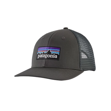 Kappe Patagonia P6 Logo Trucker Hat Forge Grey