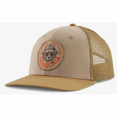 Cap Patagonia Take A Stand Trucker Hat Wild Grizz Oar Tan