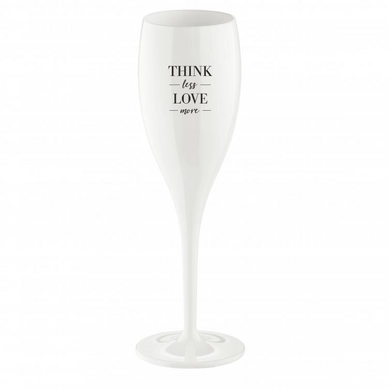 Champagneglas Koziol Cheers No. 1 Think Less Love More Cotton White (6-Delig)