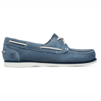 Timberland Classic Boat Unlined Boat Women's Navy Barefoot Buffed