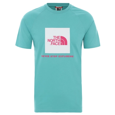 T-Shirt The North Face Men S/S Raglan Red Box Tee Lagoon