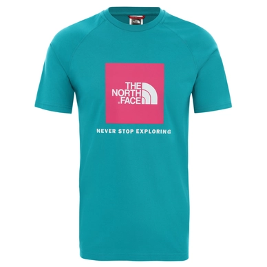 T-Shirt The North Face Men S/S Raglan Red Box Tee Jaiden Green