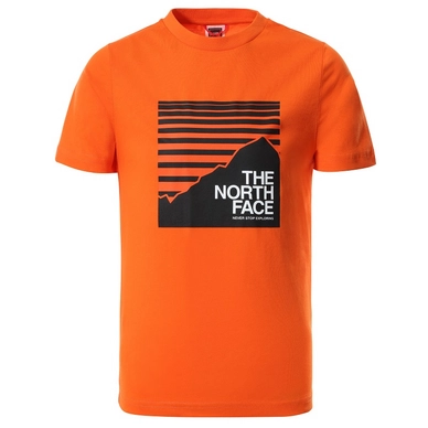 T-Shirt The North Face S/S Box Tee Red Orange Jugendliche