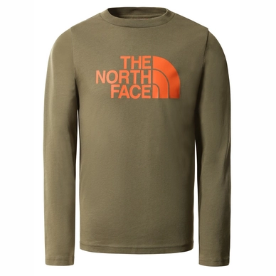 Shirt The North Face Youth L/S Easy Tee Burnt Olive Green