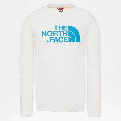 Shirt The North Face Youth L/S Easy Tee TNF White Clear Lake Blue