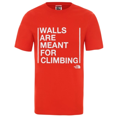 T-Shirt The North Face Men S/S Walls Climb Tee Fiery Red