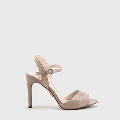 Buffalo Aida Taupe Imi Suede Patent PU Leather