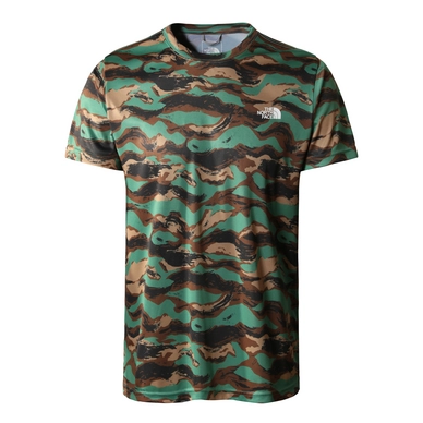 T-shirt The North Face Homme Reaxion AMP Crew Deep Grass Green Painted Camo Print