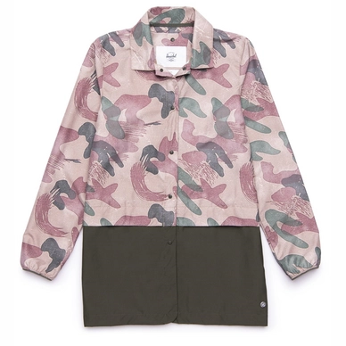 Jas Herschel Supply Co. Women's Voyage Long Coach Brushstroke Camo Dark Olive