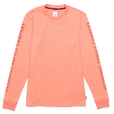 T-Shirt Herschel Supply Co. Women's Long Sleeve Tee Sleeve Print Carnelian Apricot