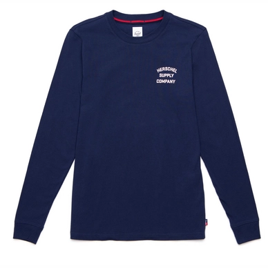 T-Shirt Herschel Supply Co. Women's Long Sleeve Tee Stack Logo  Peacoat Ash Rose