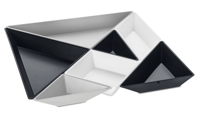 Tapasschaaltjes Koziol Tangram Rady Set Zwart