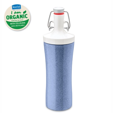 Gourde Koziol Plopp To Go 425 ml Organic Blue Cotton White