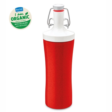 Gourde Koziol Plopp To Go 425 ml  Organic Red Cotton White