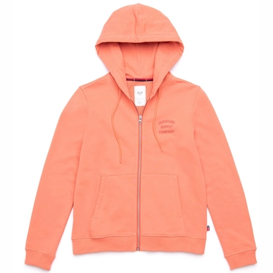 Vest Herschel Supply Co. Women's Full Zip Hoodie Stack Logo Carnelian Apricot