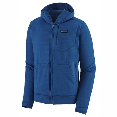 Gilet Patagonia Men R1 Full Zip Hoody Superior Blue