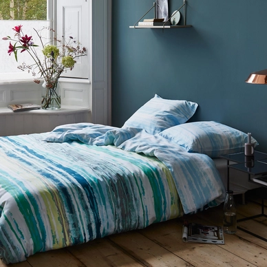 Housse de Couette Essenza Daya Bleu Satin de Coton