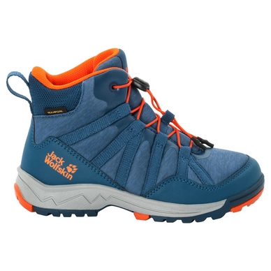 Wanderschuh Jack Wolfskin Thunderbolt Texapore Mid Blue Orange Kinder