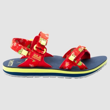 Sandale Jack Wolfskin Outfresh Deluxe Sandal Tulip Red All Over Damen