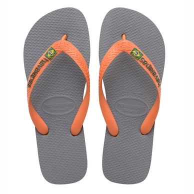 Flip Flops Havaianas Brasil Logo Steel Grau Neon Orange