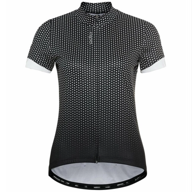 Maillot de Cyclisme Odlo Femmes S/U Collar S/S Full Zip Essential Black White