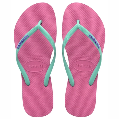 Flip Flops Havaianas Slim Logo Shocking Pink Damen