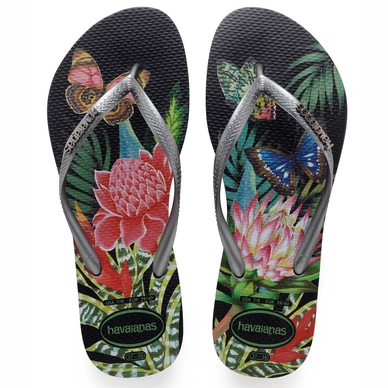 Flip Flops Havaianas Slim Tropical Black Graphite Damen