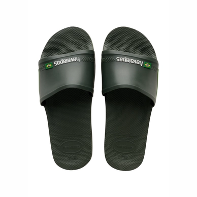 Claquettes Havaianas Slide Brasil Green Olive