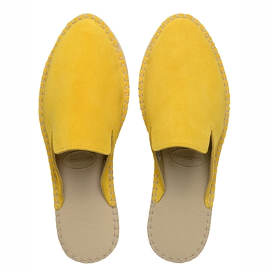 Espadrilles Havaianas Espadrille Mule Loafer Flatform Amarelo Milho 100% cuir