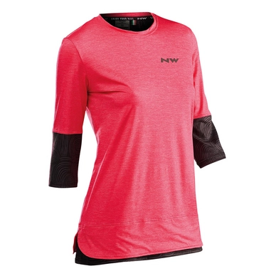 Fietsshirt Northwave Women Edge 3/4 SL Red Melange Grey