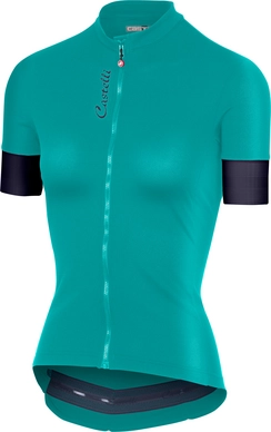 Fietsshirt Castelli Women Anima 2 Jersey FZ Tourq Gr Dark S Blue